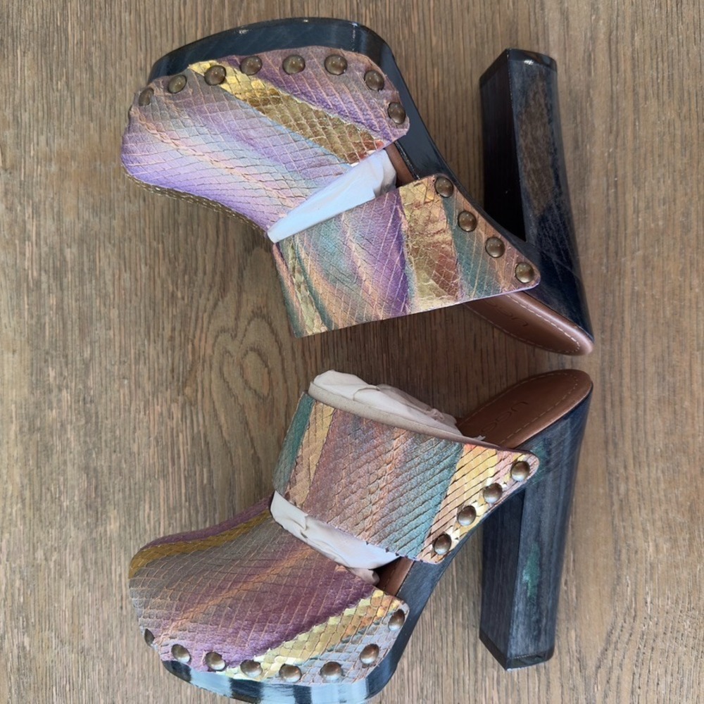 NWOB 🪩 UGG Premium Amadora Disco Platform Clog Mules-Made In Italy-Rare-Sz 7B - Picture 10 of 16